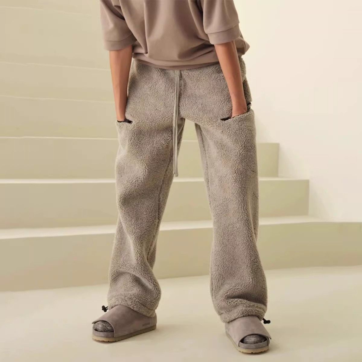 FOG GFKC ESSENTIALS美式潮牌重磅宽松羊羔绒卫裤直筒运动长裤子,男装,卫衣,淘宝优惠券,粉丝福利购,淘宝优惠卷