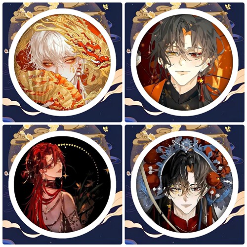 ch国拟五常瓷爹同人徽章二次元装饰收藏痛包周边吧唧谷子国拟瓷