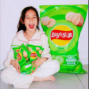 超级巨无霸很大乐事薯片黄瓜味原味零食大包装儿童生日礼物送女友