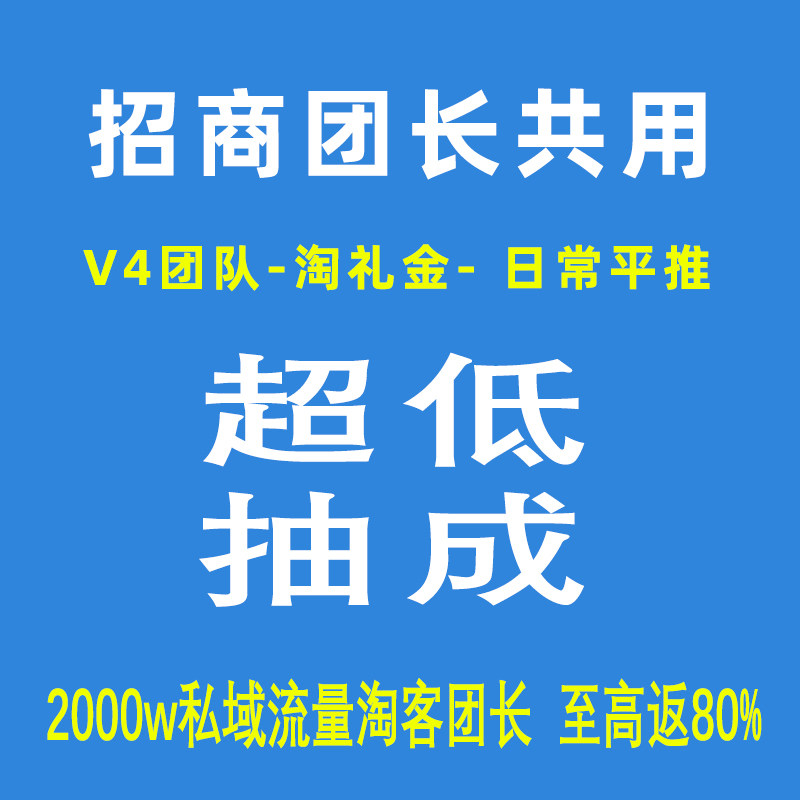 淘客团长代挂淘宝联盟招商团长挂商务服务