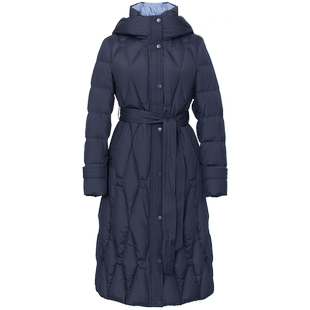 简爱诺高奢设计感200克左右高白鹅绒羽绒服中长外套冬JA051622YR