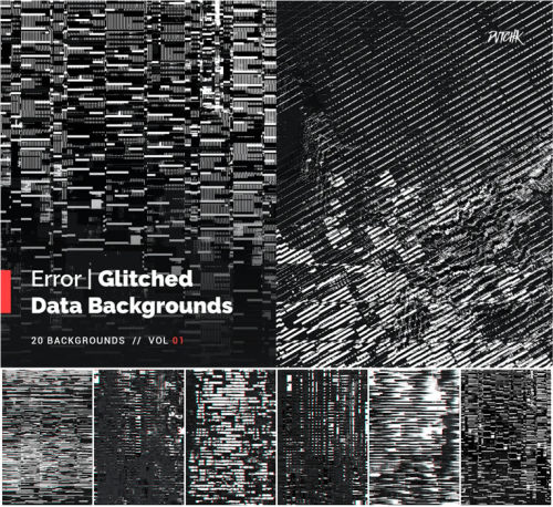 P0546高清PS设计素材 错误数据故障艺术背景图 error-glitch