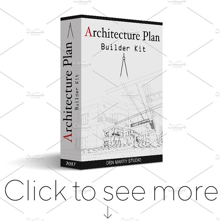 [718]AI矢量设计素材 建筑室内设计图纸家具平面图工具图标线稿