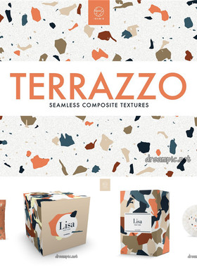 A0023矢量AI设计素材 抽象水磨石纹理包装印花背景图