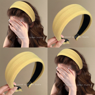 柠檬茉莉~气质高颅顶宽边发箍女轻奢高级感洋气时尚不压发旅行箍