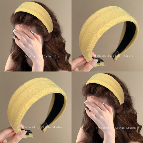 柠檬茉莉~气质高颅顶宽边发箍