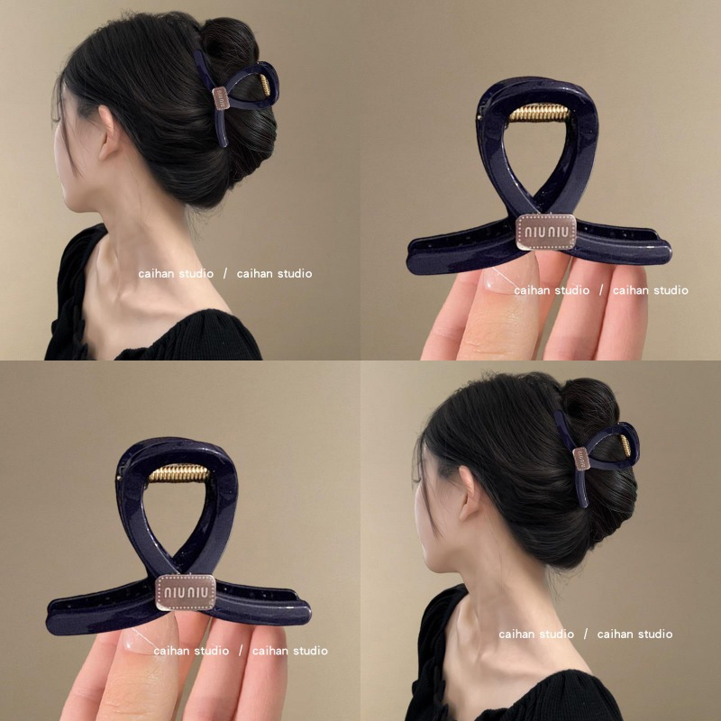 贵气少女~优雅蓝色系抓夹高级感