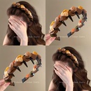 橘生淮南 气质拼色绕线带齿发箍高颅顶甜美百搭洗脸头箍旅行发卡