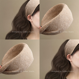 温珞佳人 韩系温柔高颅顶头箍旅行发卡 秋冬气质绒面宽边发箍女款