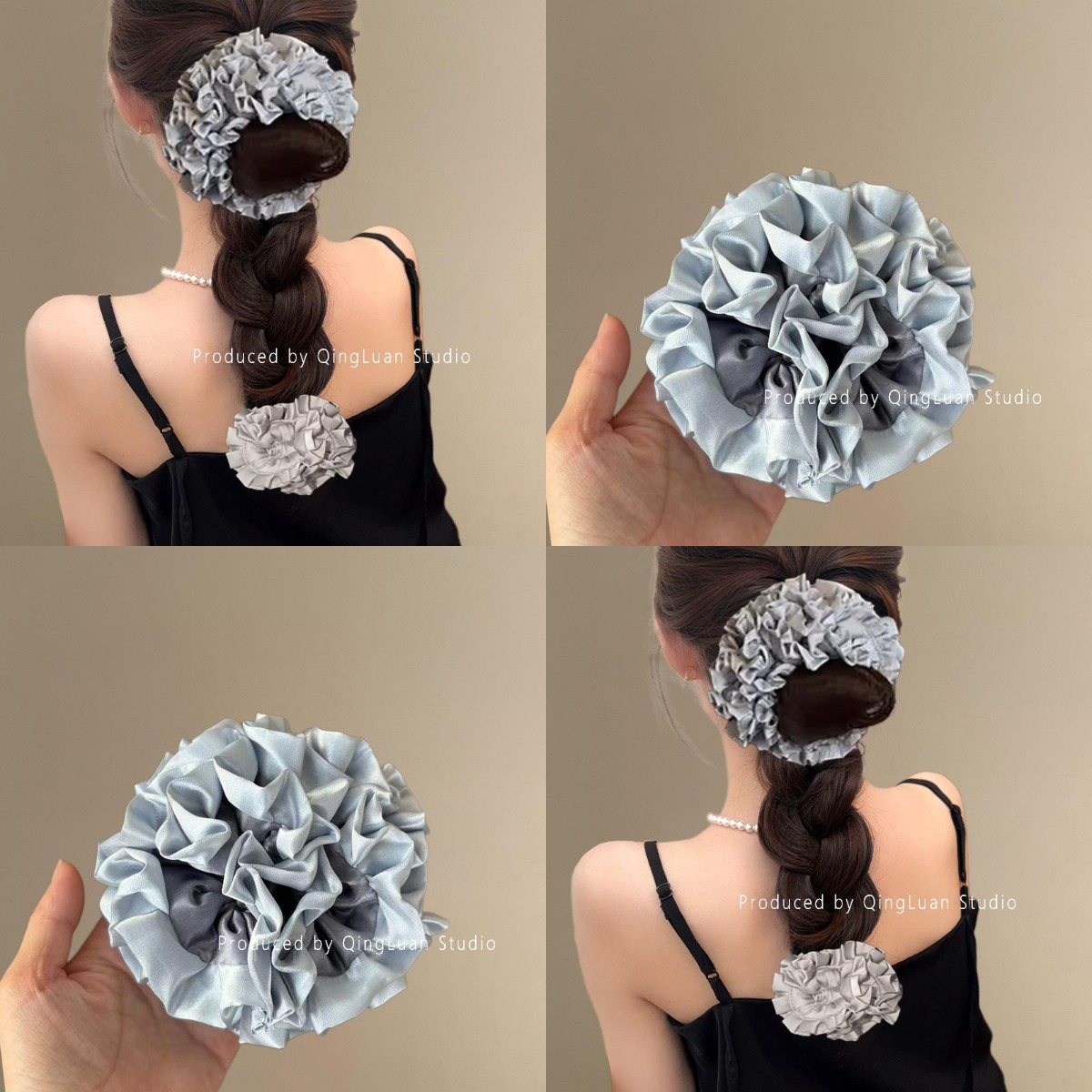 高级的银灰！mona同款发绳！