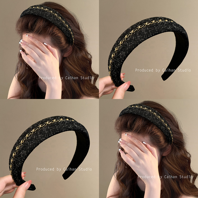 盖茨比晚宴~气质小香风毛呢发箍