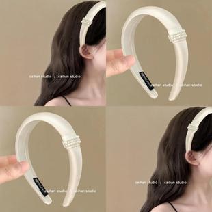 高级感洋气头箍旅行发卡 仿珍珠发箍女新款 赫本仙女风 赵露思同款