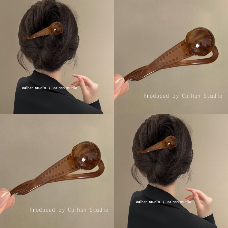 韩系简约~珍珠抓夹高级感新款