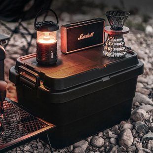 汽车后备储物 加厚大号塑料带盖杂物整理箱 户外露营装 备收纳箱