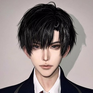 陆赫扬cos假发万用毛打毛顶毛胚短直发欲言难止无需修剪整顶头套