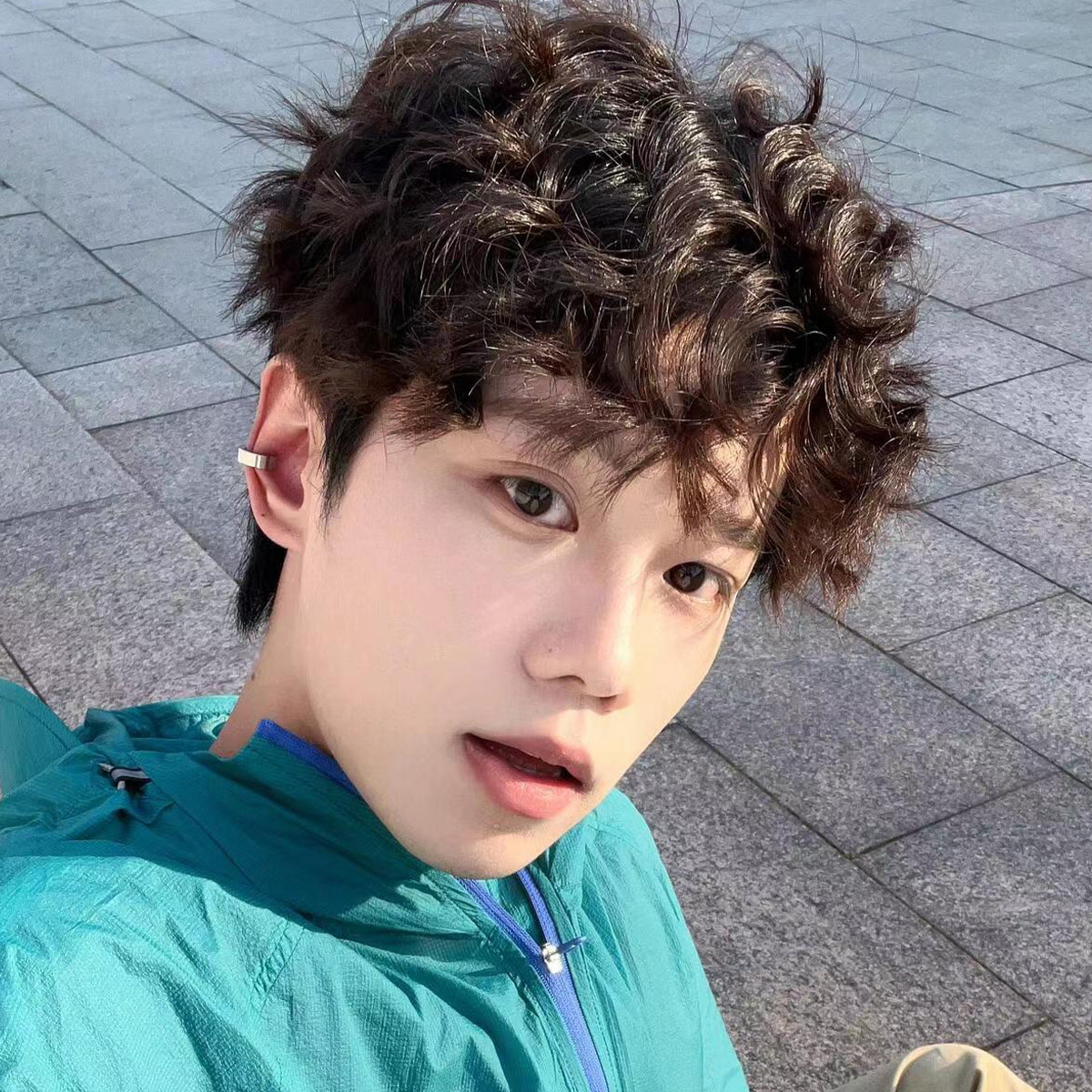 假发男生卷毛潮流帅气短卷发气质男士烟花卷羊毛卷青春学生全头套