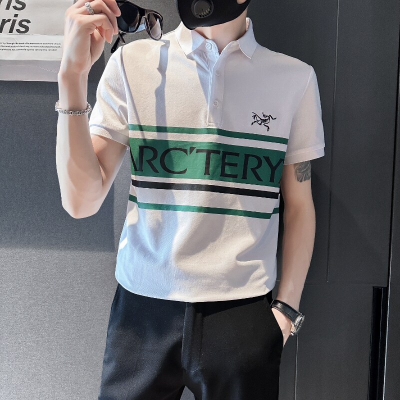 24夏季短袖POLO衫男士韩版潮流精神小伙翻领T恤LPOL9016-P55,男装T恤,电商A209