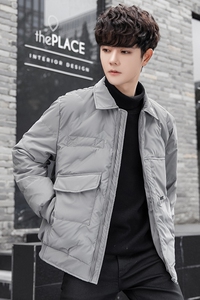 23年冬季翻领羽绒服男 标80绒韩版百搭外套YR2172-P188图片