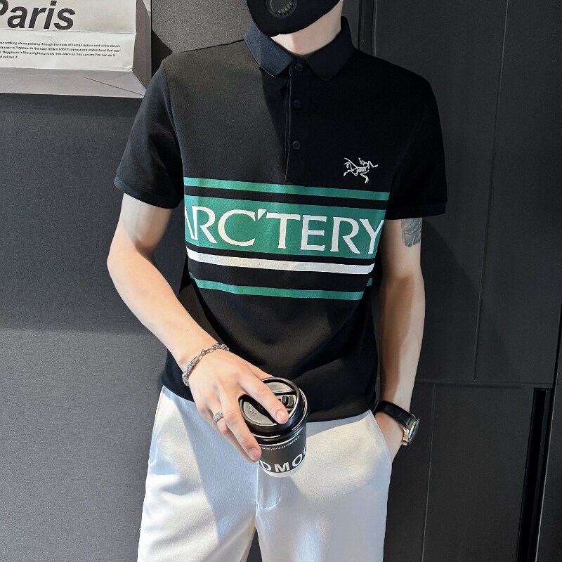 24夏季短袖POLO衫男士韩版潮流精神小伙翻领T恤LPOL9016-P55,男装T恤,电商A209