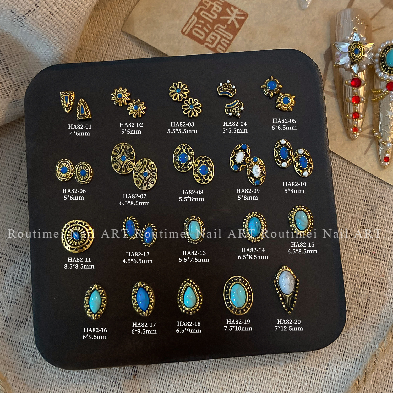 复古 饰品镶嵌绿松石海蓝宝水晶蛋面碧玉DIY美甲小饰品花盘扣花古,彩妆/香水/美妆工具,指甲装饰,淘宝优惠券,粉丝福利购,淘宝优惠卷