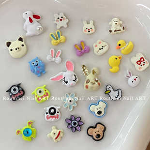 树脂卡通款 美甲饰品春夏爆款 饰品网红爆款 指甲装 小饰品 多巴胺风格