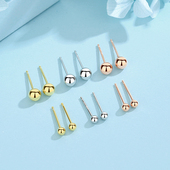 999纯银耳钉女2020新款 潮养耳棒耳棍男养耳洞简约小巧耳环耳饰品