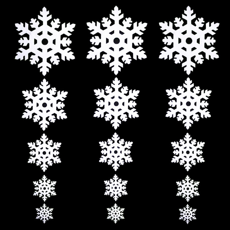 圣诞节装饰品雪花片立体墙门