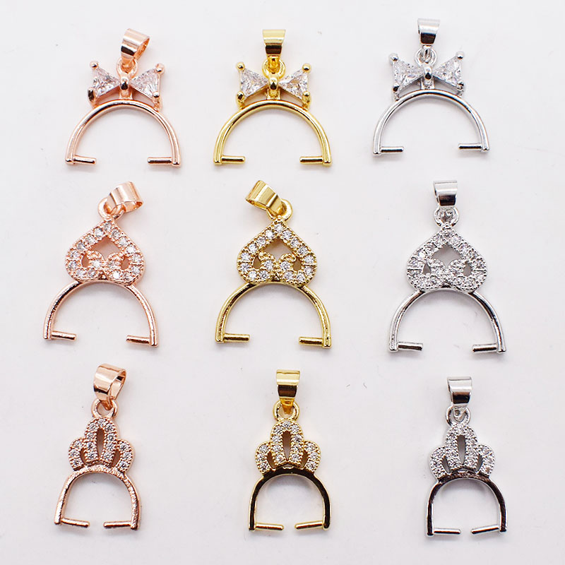 925半银吊坠扣 蜜蜡翡翠项链扣夹扣左右扣银扣配件扣子卡扣玉坠扣