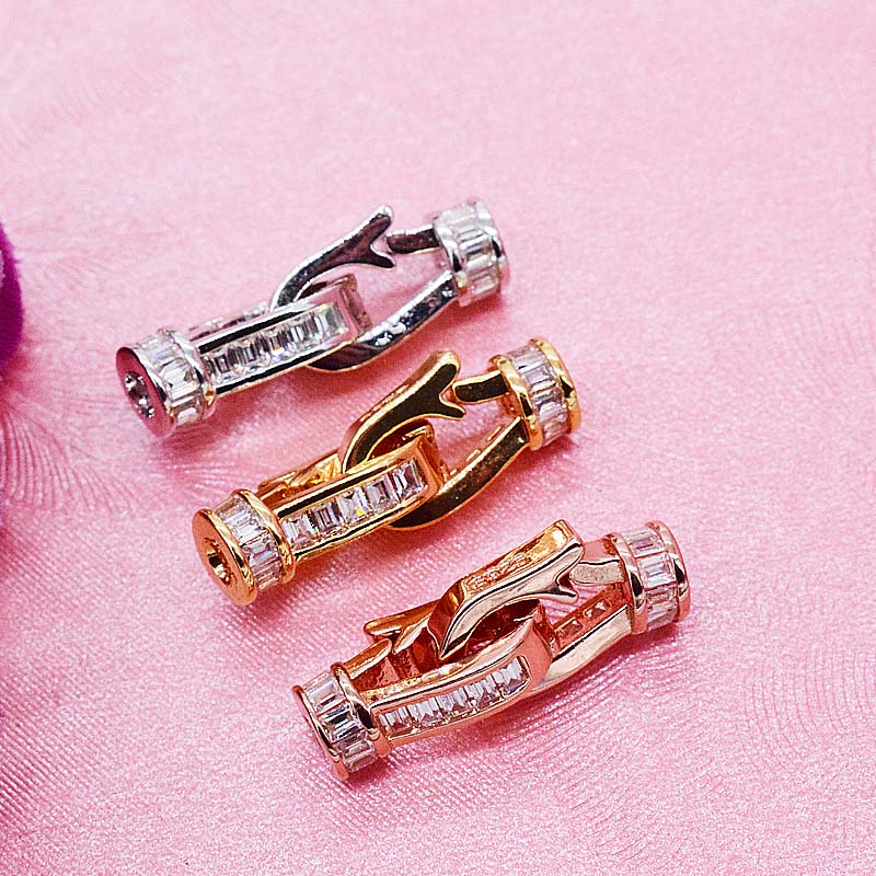 diy饰品镶锆石手工串珠单排扣子