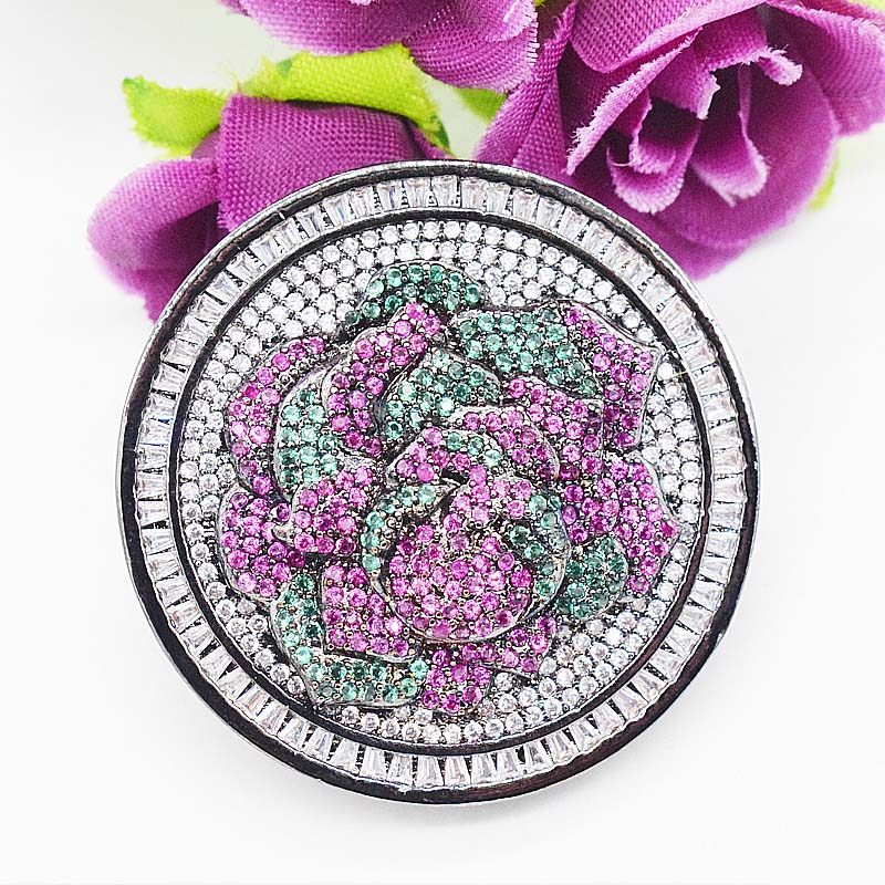 DIY首饰配件24K金微镶 经典款玫瑰花