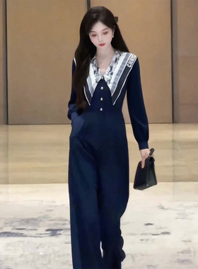 2025秋季新款洋气知性显瘦减龄优雅连体裤D3504