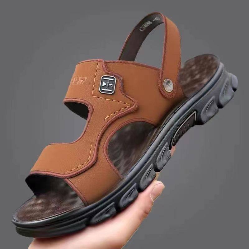 凉鞋男仿牛皮鞋夏季2025防滑防水外穿凉鞋男款男凉鞋两用凉鞋,流行男鞋,洞洞鞋,淘宝优惠券,粉丝福利购,淘宝优惠卷