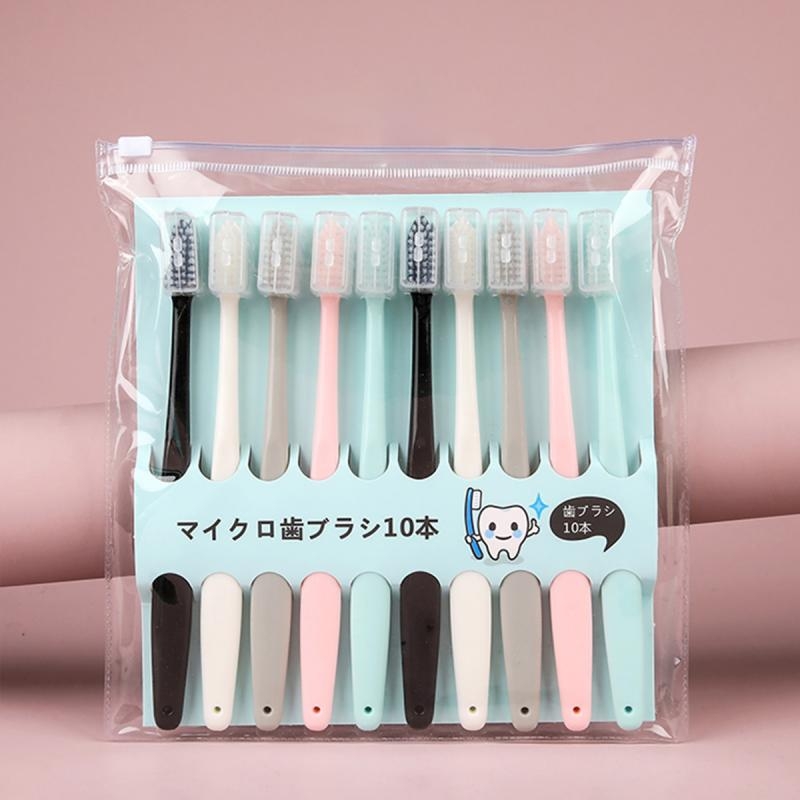 软毛牙刷马卡龙色家庭装情侣男士软毛成人家用组合装