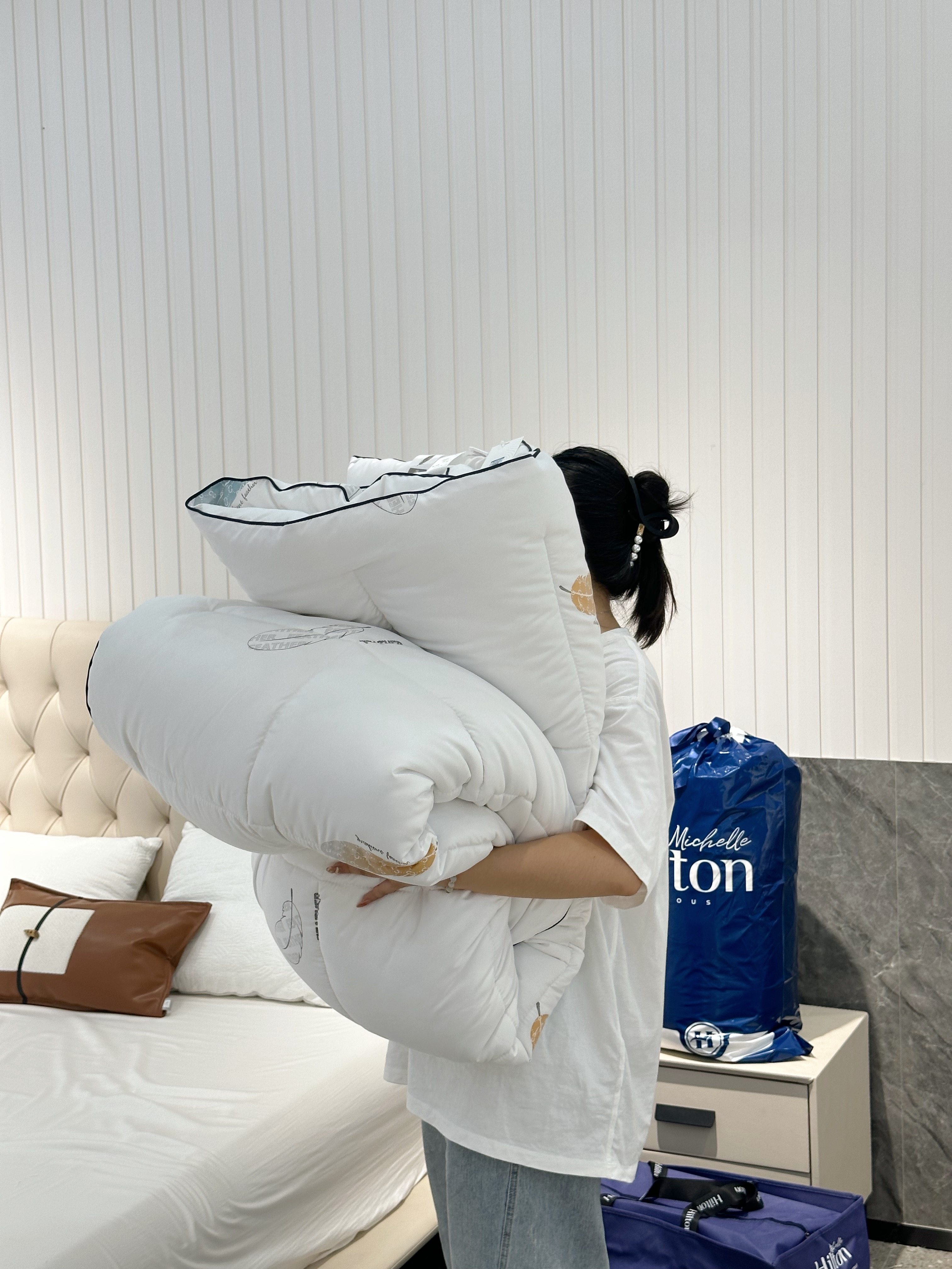 厂家米契尔希尔顿五星级酒店羽绒被双人加厚保暖冬被芯羽丝绒秋冬