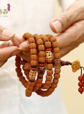 樱原创【觉行】小金刚菩提子108颗手串 五瓣龙鳞纹手链项链男女