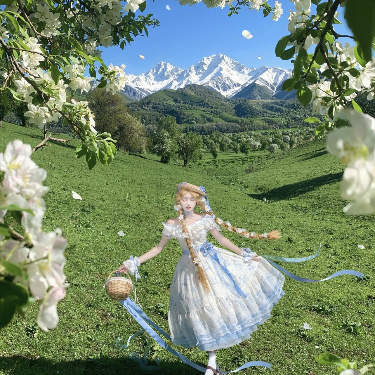 三团【盛夏罗曼史】米底蓝花OP定金5月23晚8点开团lolita洛丽塔lo