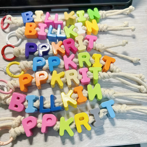 彩色亚克力字母串珠diy饰品配件