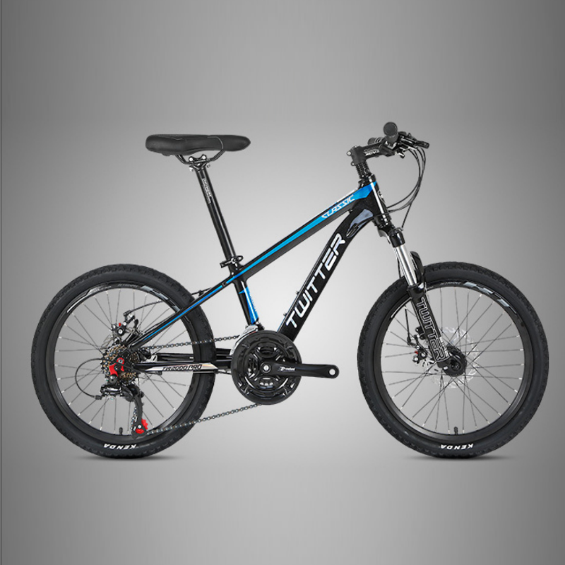 骓特学生儿童轻量铝合金山地自行车t2000男女24速降双碟刹20*11cm