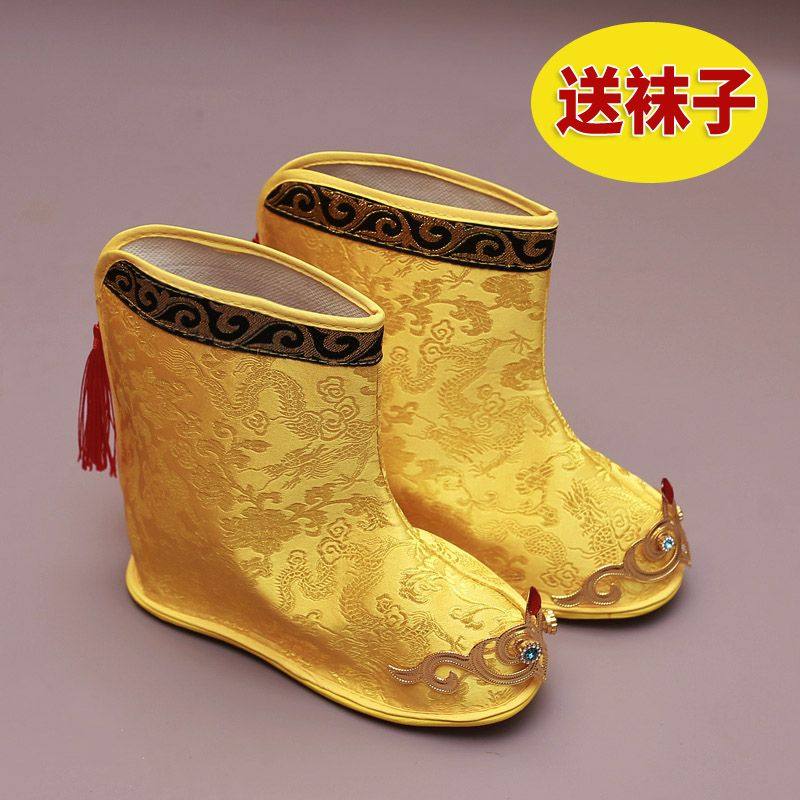龙靴子龙鞋玉帝布靴布鞋龙王玉皇大帝供奉鞋神仙鞋葫芦鞋缎面鞋