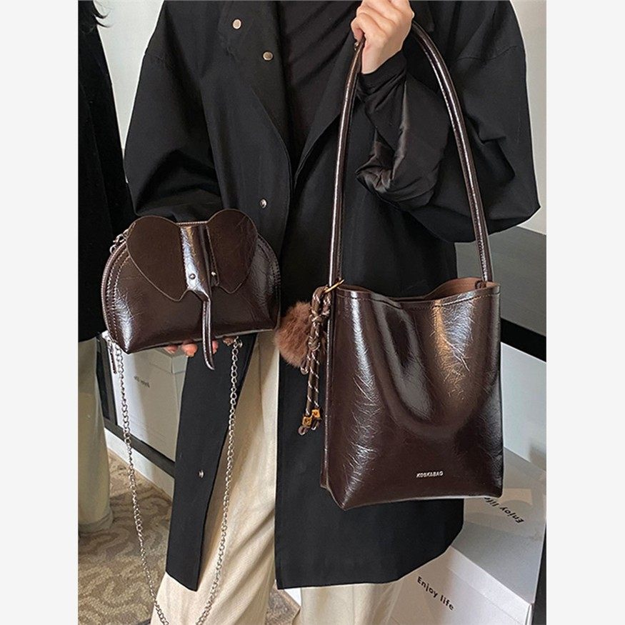 冬季新款腋下水桶包2025冬季新款时尚休闲子母包高级感百搭单肩包,箱包皮具/热销女包/男包,水桶包,淘宝优惠券,粉丝福利购,淘宝优惠卷