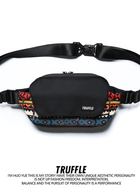 TRUFFLE民族风单肩斜挎包外出便携胸包男生通勤大容量挎包女腰包