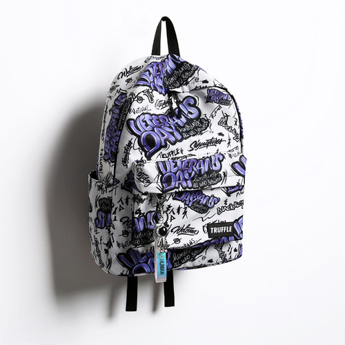 嘻哈字母涂鸦TRUFFLE书包男女