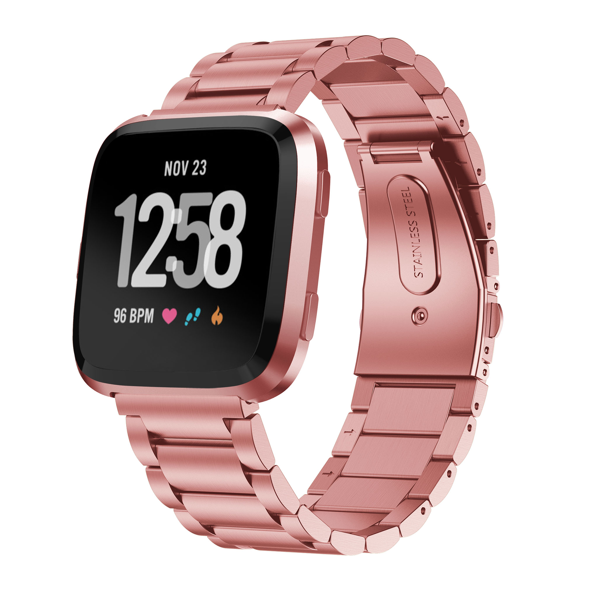 Fitbit智能手表带不锈钢二代腕带