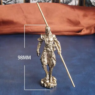 黄铜摆件地狱火孙悟空桌面斗战胜佛铜雕工艺品摆饰品齐天大圣手办