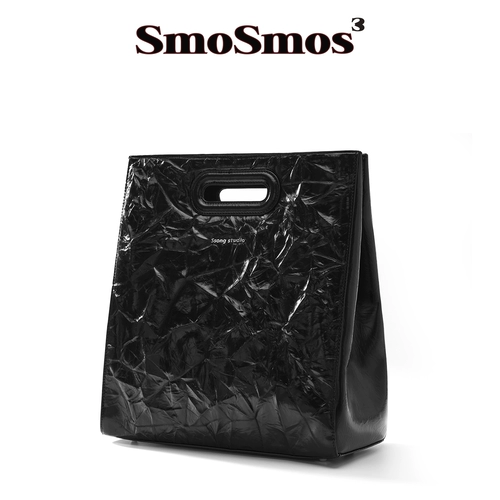 SmoSmos [Bebado Harbour] Нишевая компьютерная сумка с оригинальной плиссированной текстурой и плиссированной текстурой.