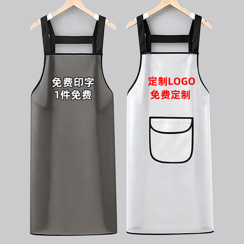 TPU围裙定制LOGO印字防水防油图片