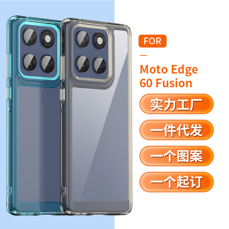 适用于Motorola Moto Edge 60 Fusion手机壳Motorola Moto Edge 60S炫彩高清透明硬壳保护套防摔亚克力