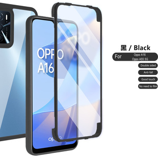适用于OPPO A16手机壳OPPO A55/OPPO A16S/OPPO A54S壳膜一体透明全包屏幕双面保护套防摔跨境透明简约海外