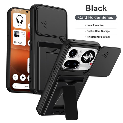 多功能卡包一体手机壳适用于Nothing Phone 4apro支架Phone 4a推拉窗防摔二合一硬壳