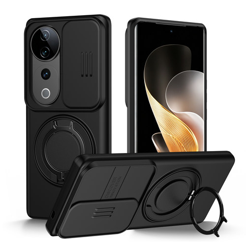 联盟极客推拉窗镜头适用于VIVO S19PRO手机壳VIVO V40/V40PRO旋转支架指环扣滑盖护镜加厚防摔一体指环